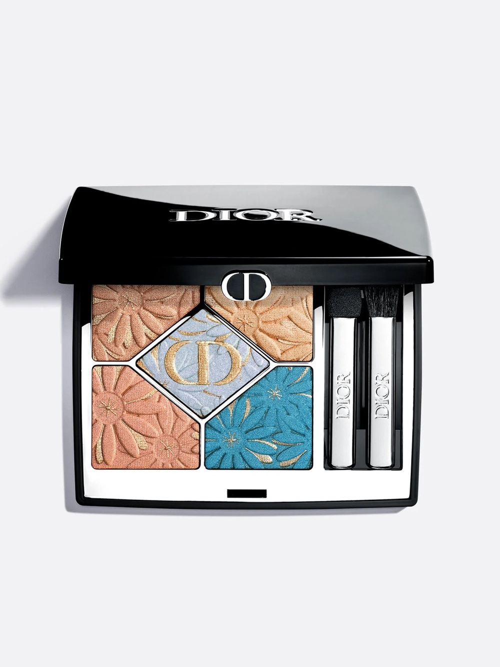 Dior Eyeshadow Palette — Coral, Gold & Teal Accents
